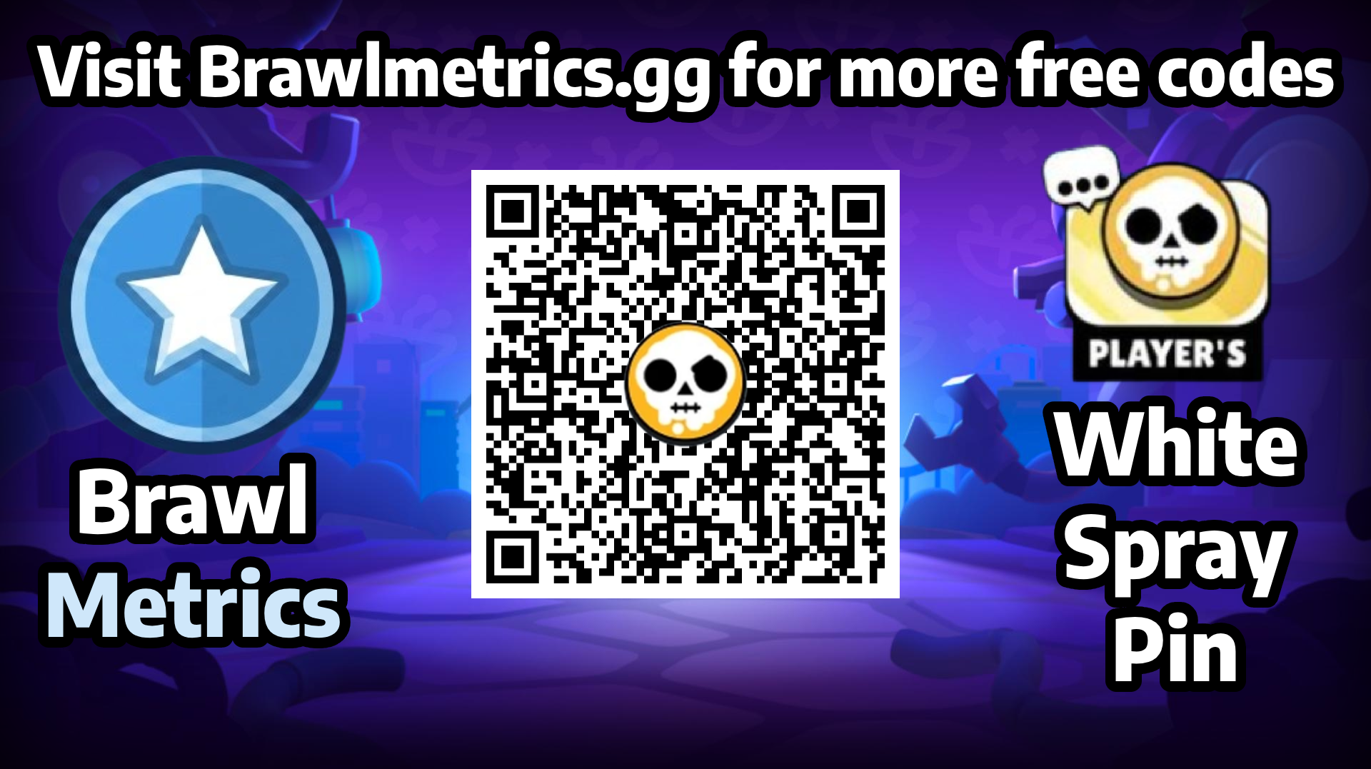 White Spray Pin free reward QR code